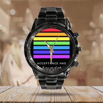 Discover Acceptance Has No Boundaries Calendar Steel Band Watch
