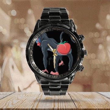 Discover Le Baboon's Peach Calendar Steel Band Watch