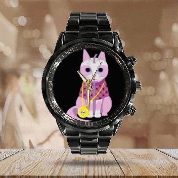 Discover Show Me Your Kitties Cat Love Cats Calendar Steel Band Watch