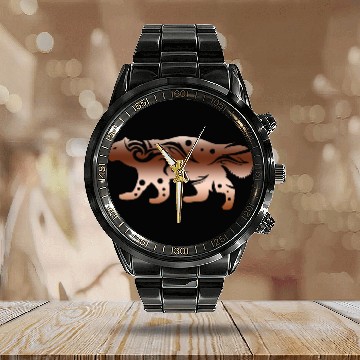 Discover Wolverine Bear Gulo gulo T Tattoo Gift Idea Calendar Steel Band Watch
