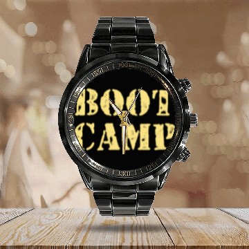 Discover Boot Camp Calendar Steel Band Watch Military Bootcamp Fitness Calendar Steel Band Watch
