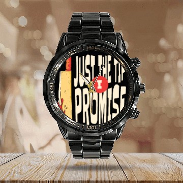 Discover scary halloween mom Calendar Steel Band Watch,Just the tip i promise