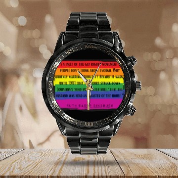 Discover Gay Zitate Ruth Bader Ginsburg Calendar Steel Band Watch