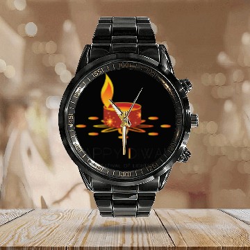Discover Happy Diwali Calendar Steel Band Watch