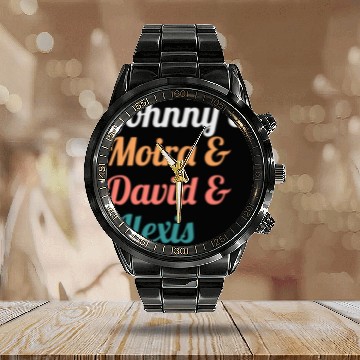 Discover Schitts Funny Ew David Johnny Moira Alexis Series Calendar Steel Band Watch