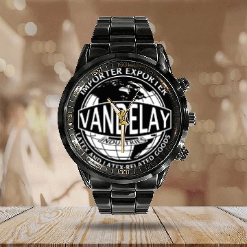 Discover Vandelay Industries Fine Latex-Related Goods Novel Calendar Steel Band Watch