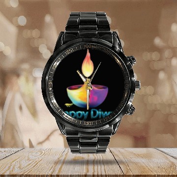 Discover Happy Diwali Calendar Steel Band Watch