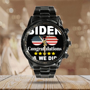Discover Congratulations biden wins 2020 Celebration Calendar Steel Band Watch
