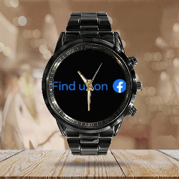 Discover find us on facebook Calendar Steel Band Watch