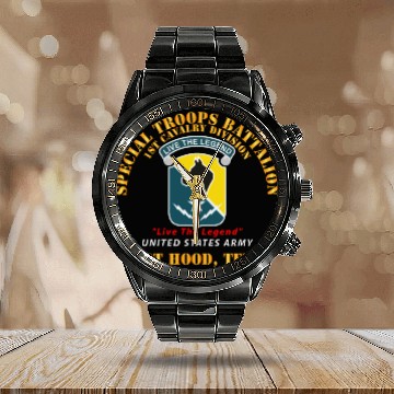 Discover Army Special Troops Bn 1st Cav Div Live the Legenc Calendar Steel Band Watch