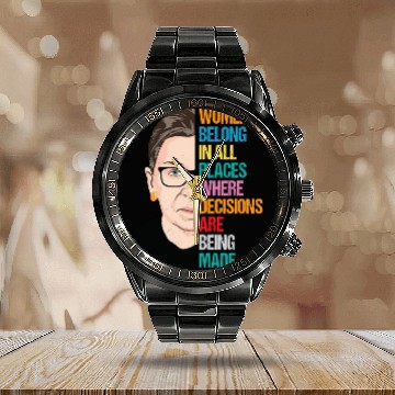 Discover Notorious RBG, RBG Quotes Ruth Bader Ginsburg Calendar Steel Band Watch