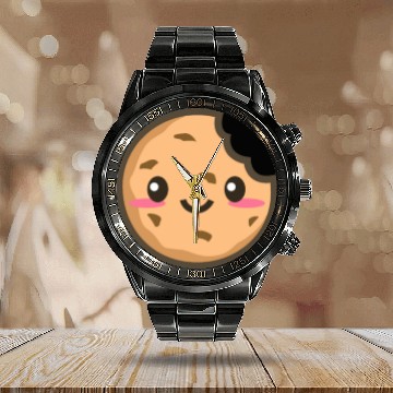 Discover Chocolate Chip Cookies Calendar Steel Band Watch