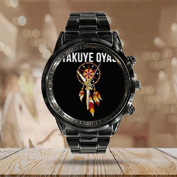 Discover Native American Pride I Lakota Tribe Teton Sioux N Calendar Steel Band Watch