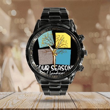 Discover FOUR SEASONS TOTAL LANDSCAPING Calendar Steel Band Watch