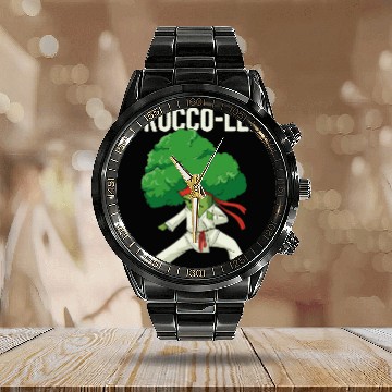 Discover Brocco Lee Broccoli Karate Vegan Vegetarian MMA Calendar Steel Band Watch