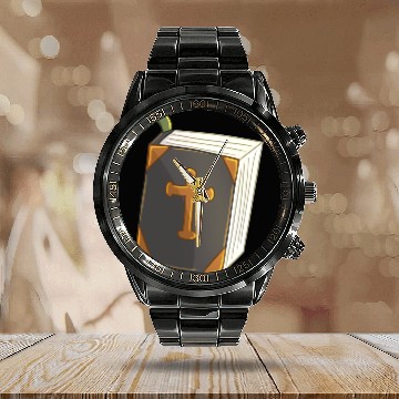 Discover Robin Hood Holy Book Calendar Steel Band Watch