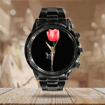 Discover Parkinson Disease Awareness Tulip April National M Calendar Steel Band Watch