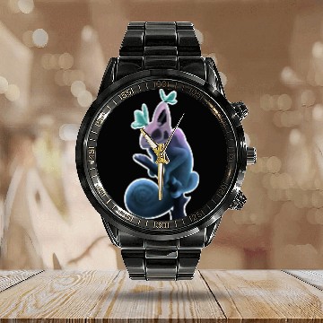 Discover Neon Petrified Chameleon Calendar Steel Band Watch
