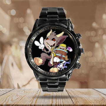 Discover Kids Love Krampus Season Calendar Steel Band Watch