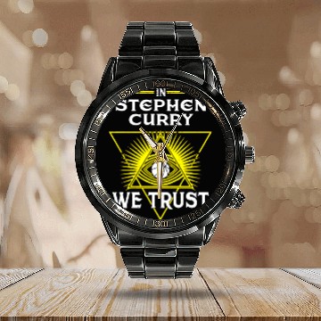 Discover We Trust Stephen Curry Calendar Steel Band Watch