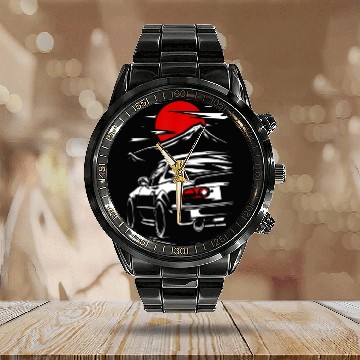 Discover Miata mx5 JDM car Calendar Steel Band Watch