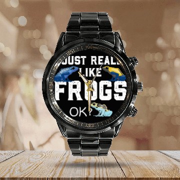 Discover Poison dart frog - Dendrobates Tinctorius Frog Calendar Steel Band Watch