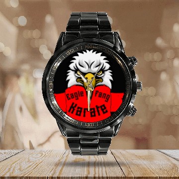 Discover Eagle Fang Karate Calendar Steel Band Watch