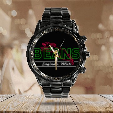 Discover Beans Bunny Saginaw Michigan Nostalgia Calendar Steel Band Watch