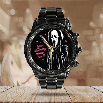Discover You Like Scary Movies Too Calendar Steel Band Watch