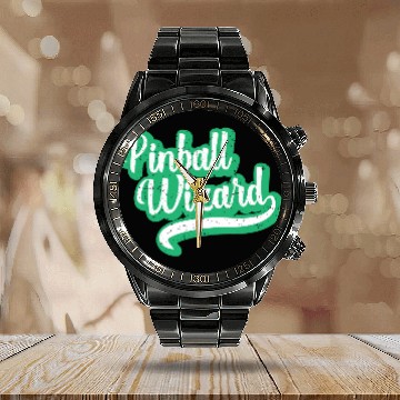 Discover Pinball Wizard Calendar Steel Band Watch