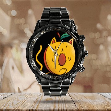 Discover APRICAT APRICOT CAT Calendar Steel Band Watch
