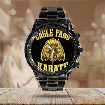 Discover Eagle Fang Karate Calendar Steel Band Watch