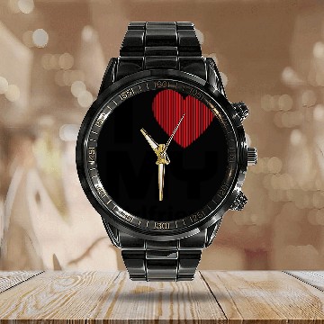 Discover I love my girlfriend Calendar Steel Band Watch
