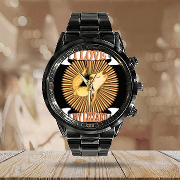 Discover I Love My Lizard Calendar Steel Band Watch