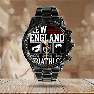 Discover New England Triathlon - Lobster Chowder and Beer Calendar Steel Band Watch