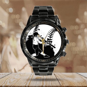 Discover Softball Girl Player Bat Glove Helmet Baseball Calendar Steel Band Watch