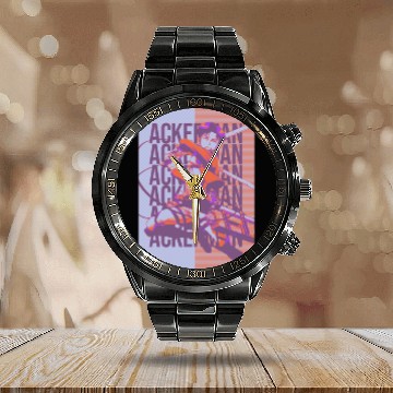Discover Levi ackerman Calendar Steel Band Watch