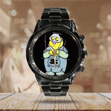 Discover Cute korean traditional styled fat boy cartoon fig Calendar Steel Band Watch