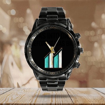 Discover Data Science Gifts | Data Scientist Big Data Lover Calendar Steel Band Watch