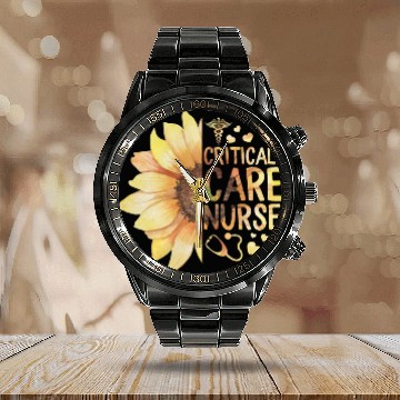 Discover Critical Care Nurse Calendar Steel Band Watch, ICU Nurse Gift,