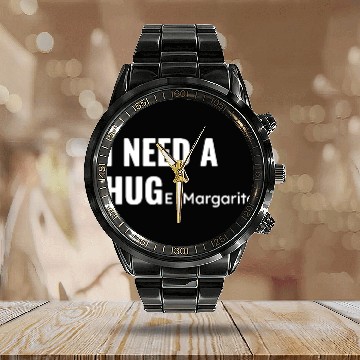Discover I Need A Huge Margarita Calendar Steel Band Watch