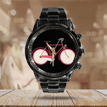 Discover Bicycle Dragon Fruit Wheels Bike Cycling Biker Calendar Steel Band Watch