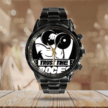 Discover Trust The Process Gym Motivation Fitness Workout Calendar Steel Band Watch