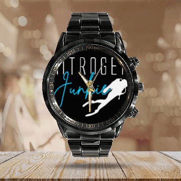 Discover Scuba Diving Gifts for Underwater Diver Calendar Steel Band Watch