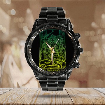 Discover Tarot Card Occult Gothic Universe Witchcraft Gift Calendar Steel Band Watch