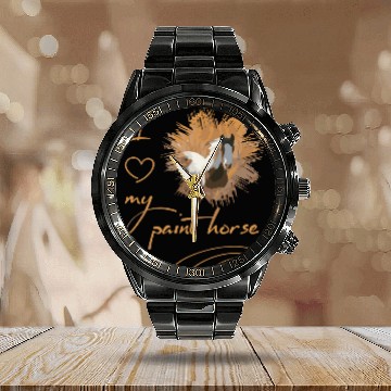 Discover Paint Horse I Love My Paint Horse Calendar Steel Band Watch