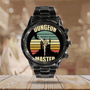Discover Dungeon Master - Bez I'm DM Smiles Retro Dragon Calendar Steel Band Watch