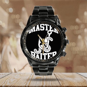 Discover master baiter- fishing gift Calendar Steel Band Watch