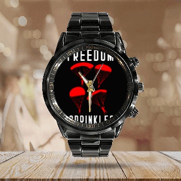 Discover Paratrooper Freedom Sprinkles Airborne Military So Calendar Steel Band Watch