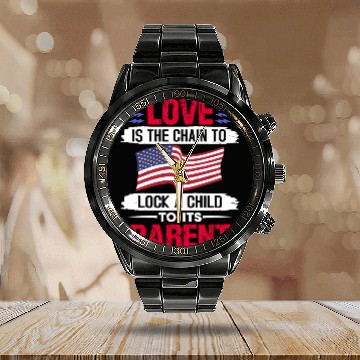 Discover Abraham Lincoln USA President Flagge Calendar Steel Band Watch